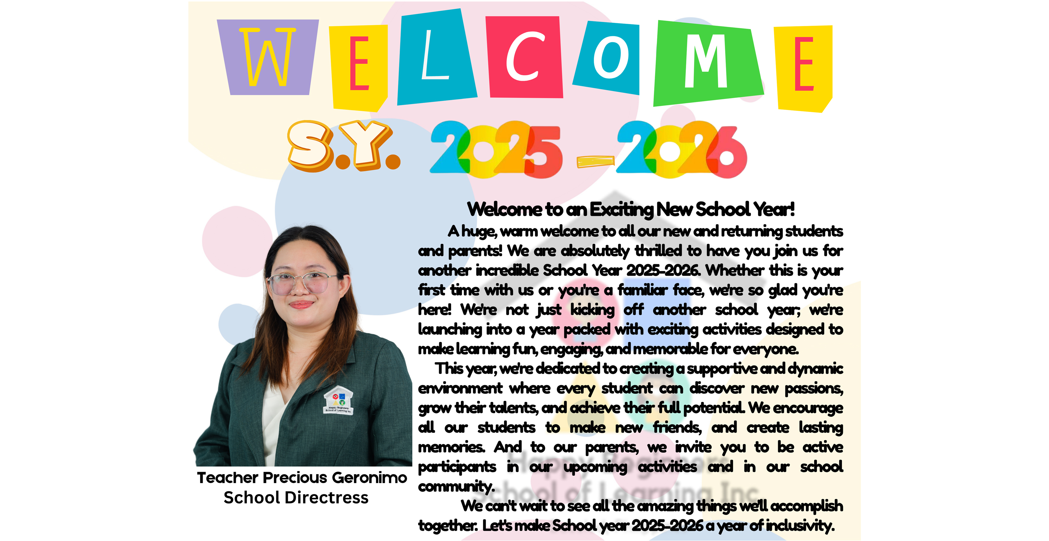 Welcome SY 2025 2026